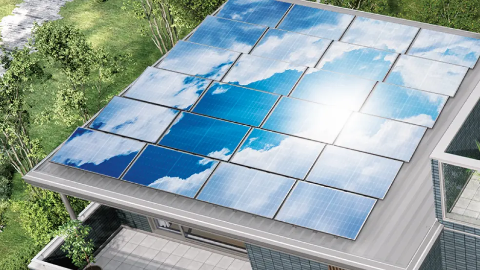 大容量の太陽光発電を搭載した屋根