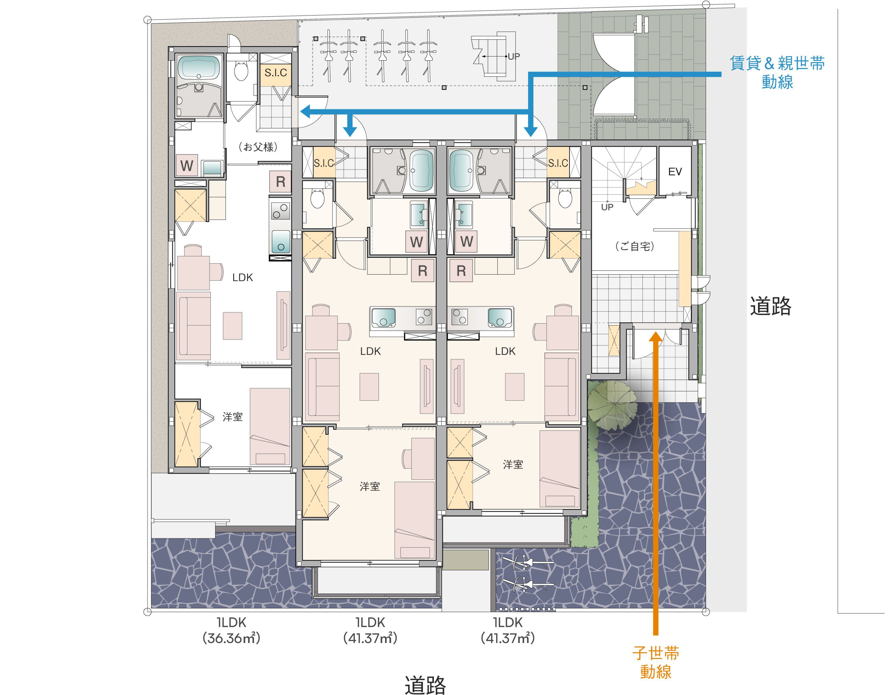 敷地図と間取り図