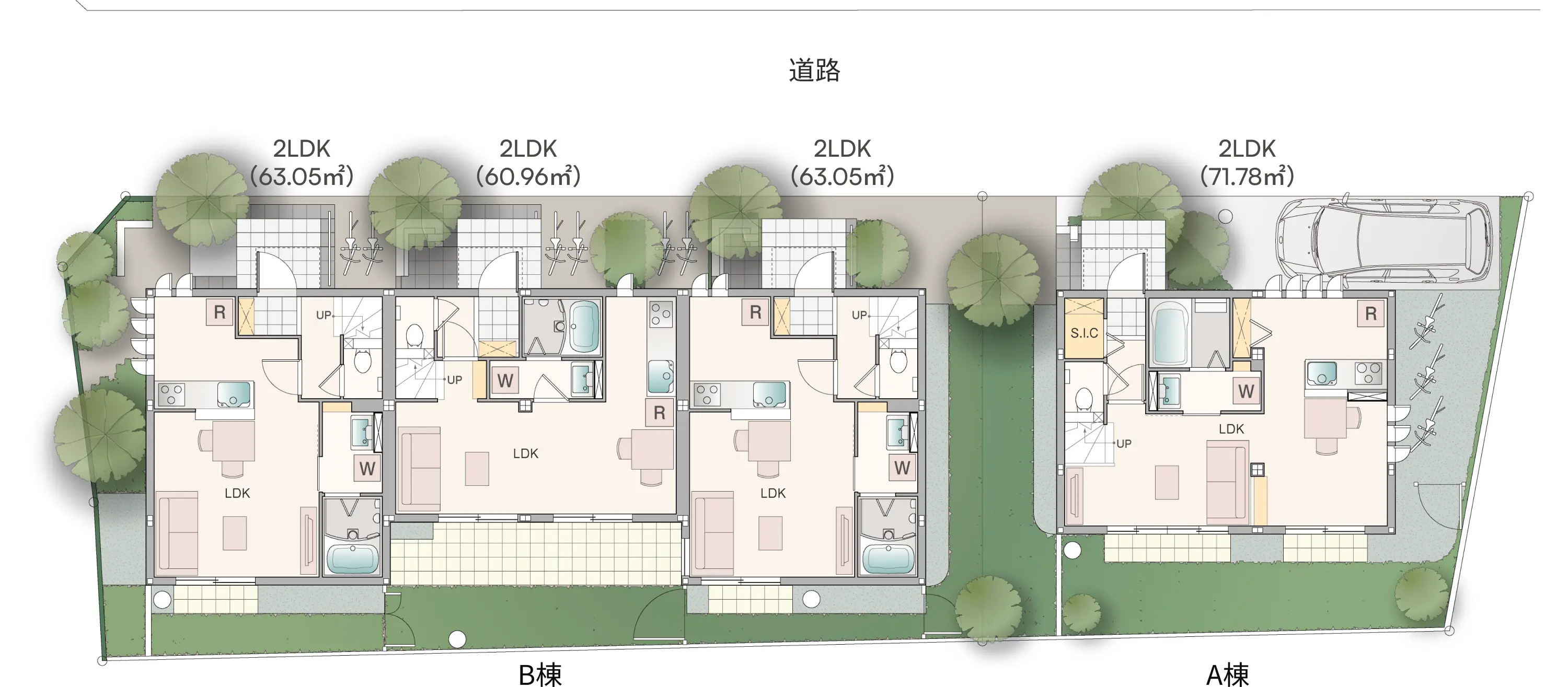 敷地図と間取り図