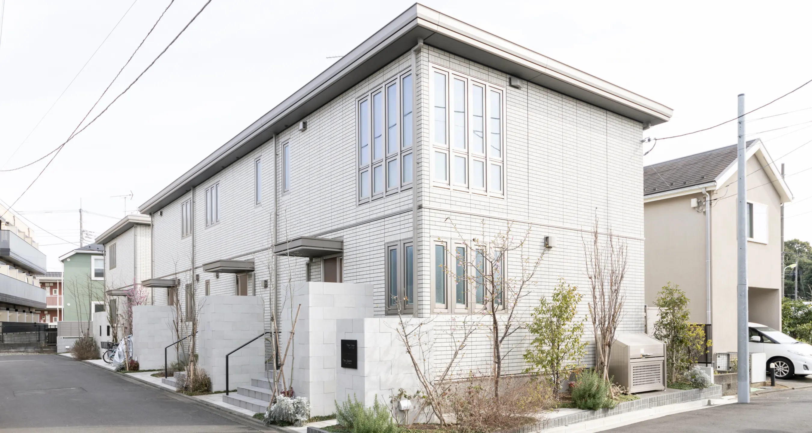 2階建ての賃貸住宅の外観