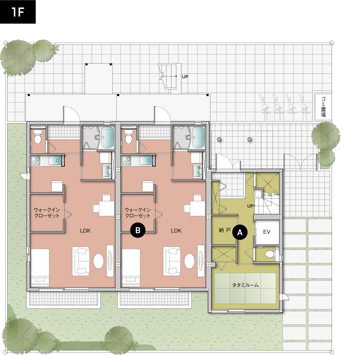 1階の間取り図