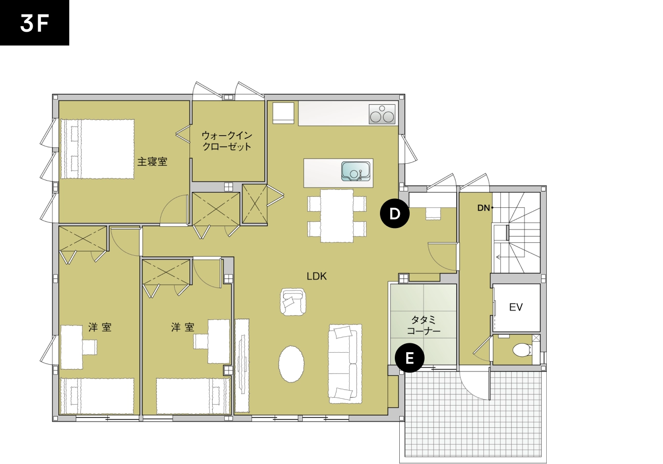 3階の間取り図