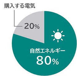 1年間で使用する電力の内訳