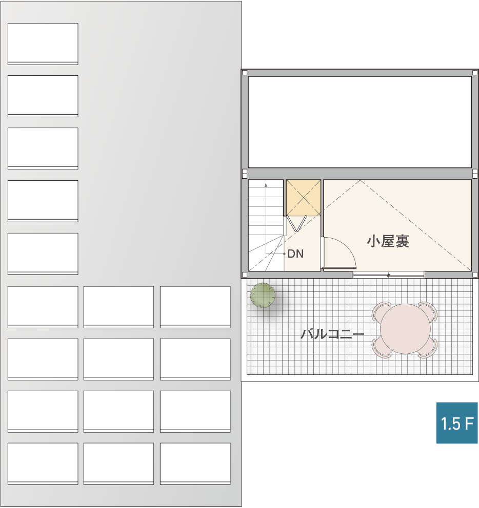 1.5階の間取り図