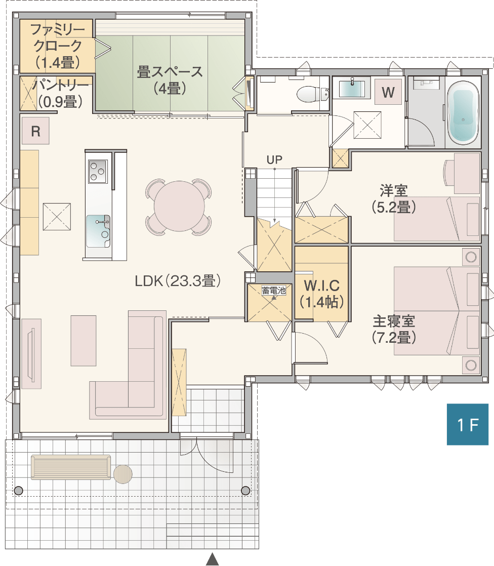  1階の間取り図