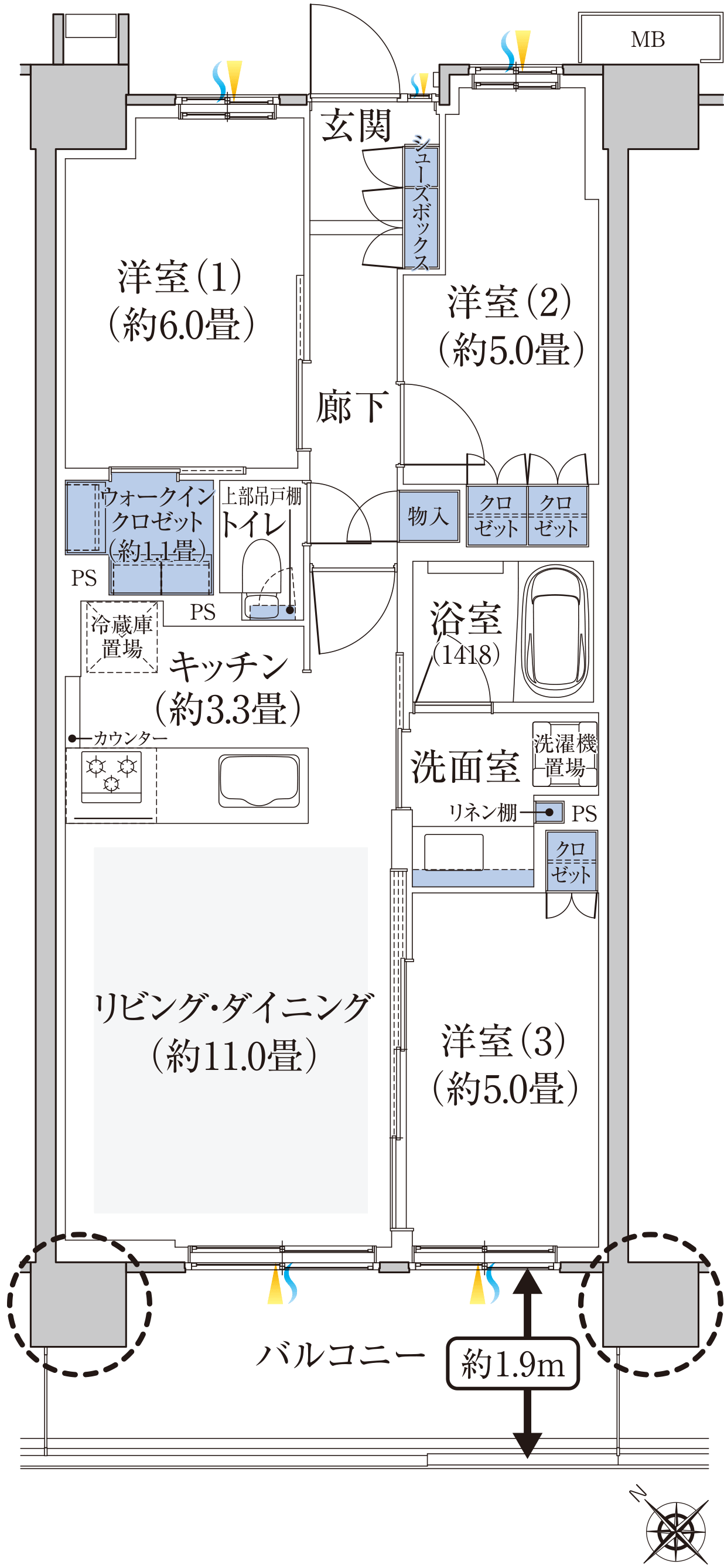 C TYPE 間取り図