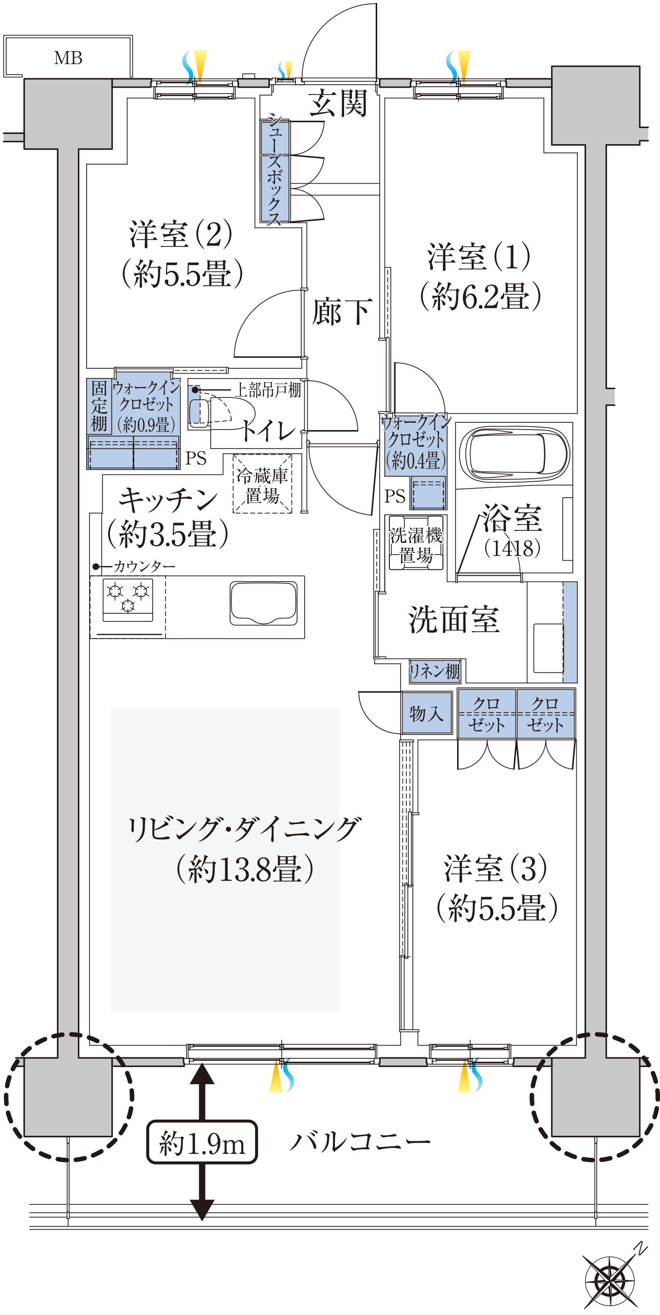 F8 TYPE 間取り図