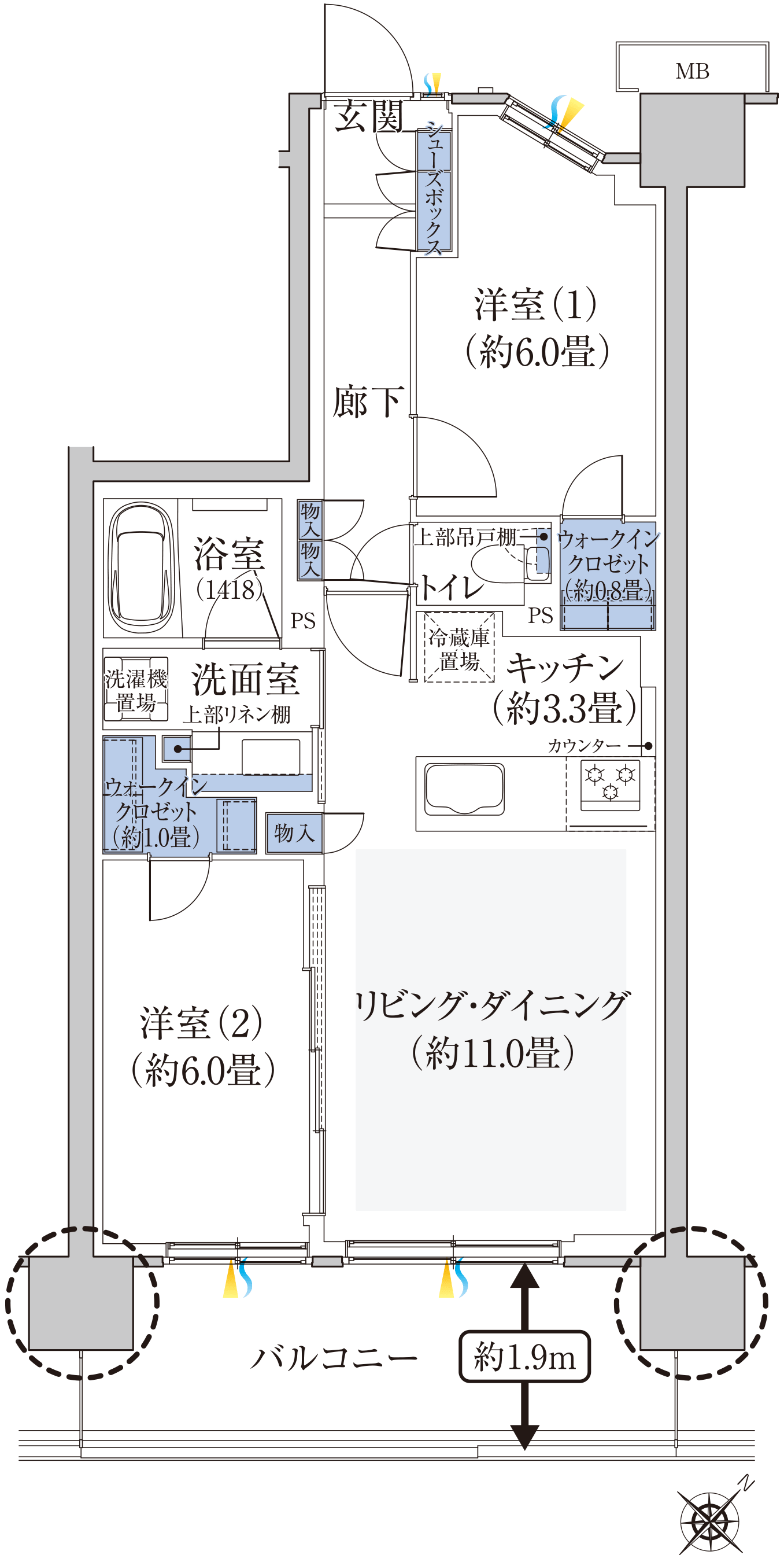 G TYPE 間取り図