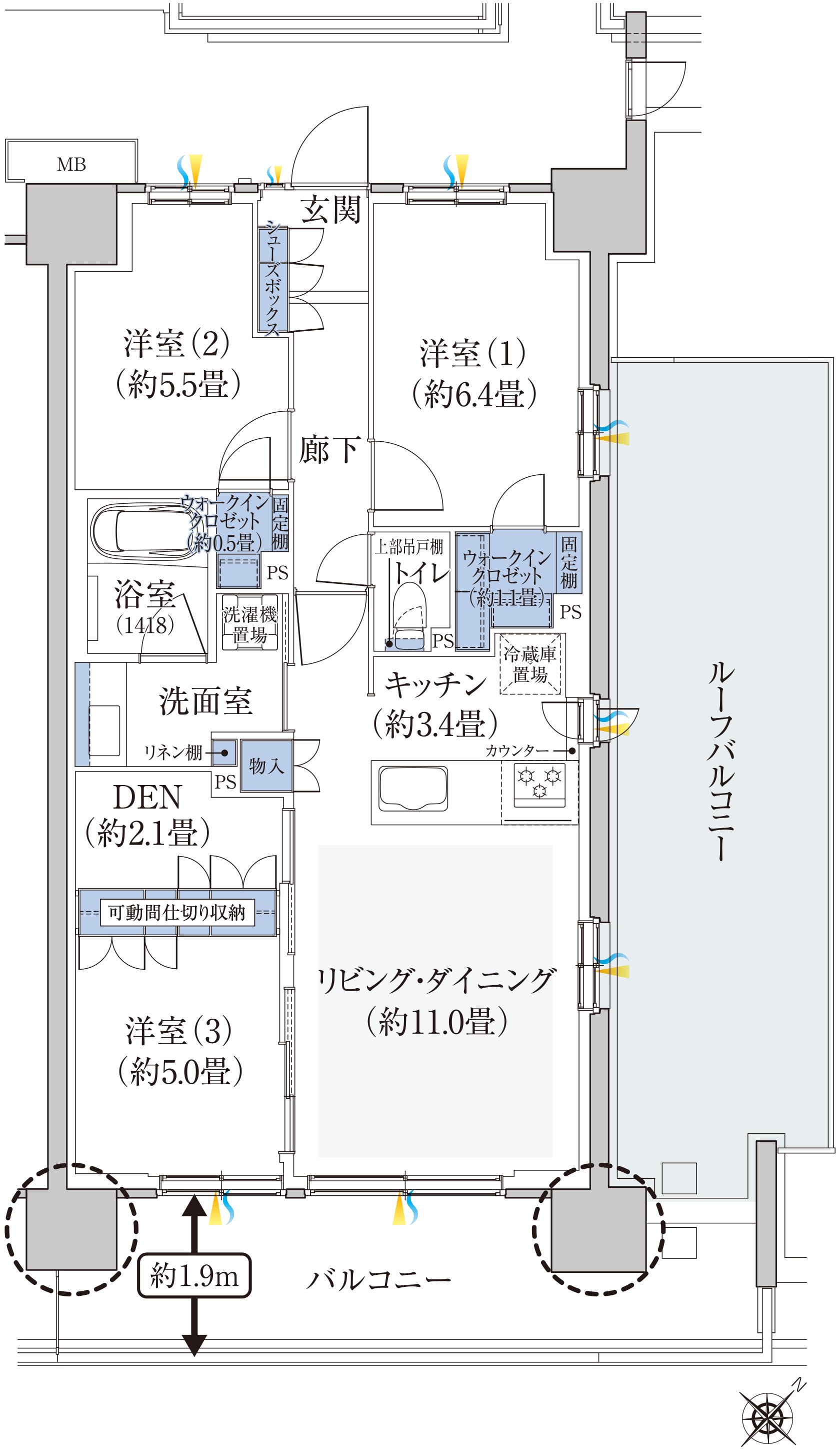 Hr TYPE 間取り図