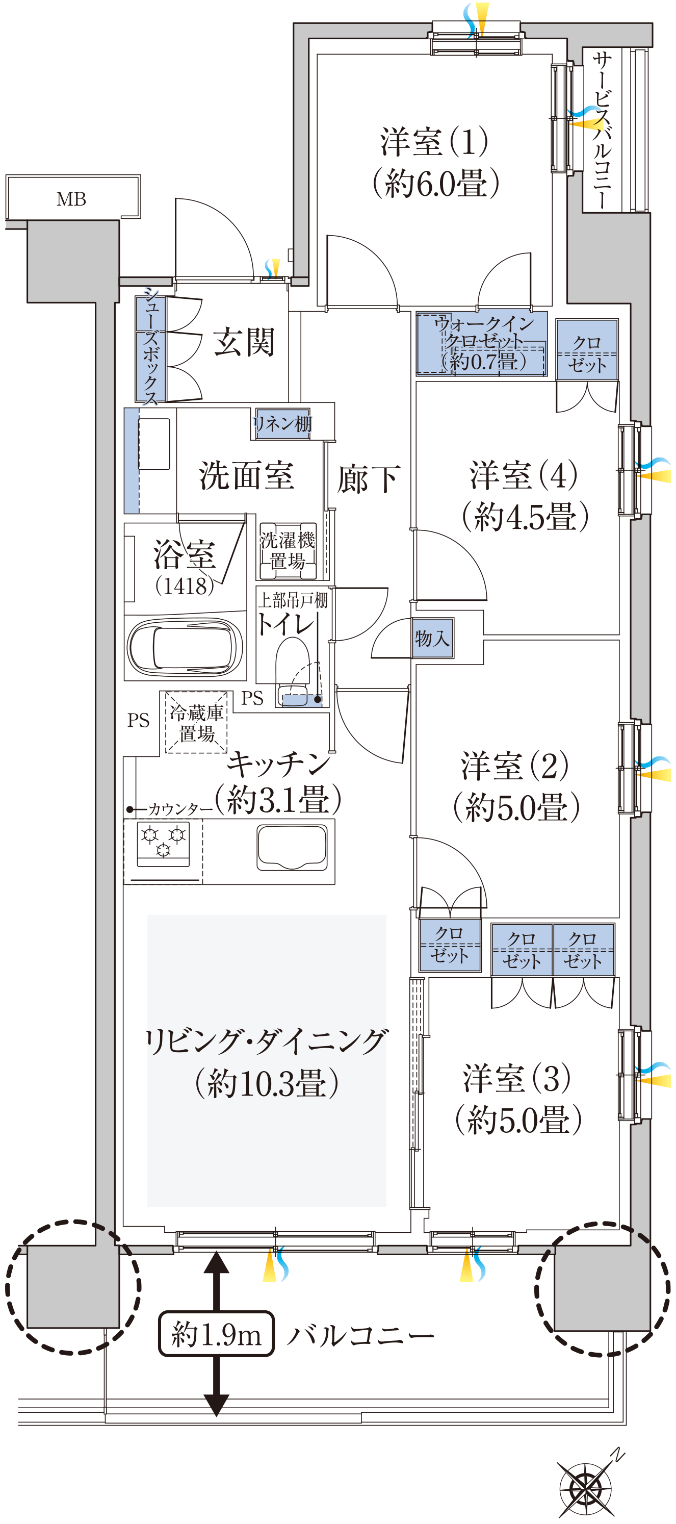 K TYPE 間取り図