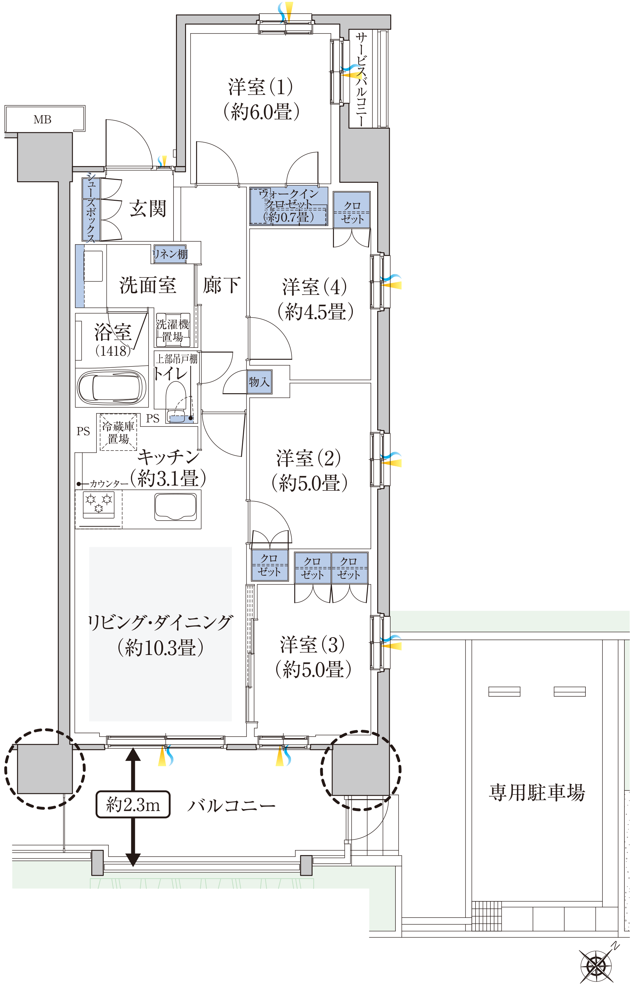 Kt TYPE 間取り図