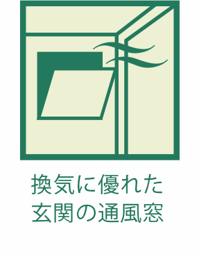 換気に優れた玄関の通風窓