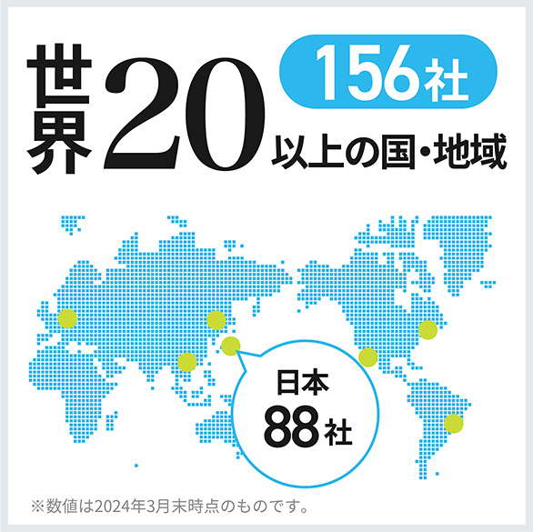 世界20以上の国・地域