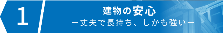 建物の安心ー丈夫で長持ち、しかも強いー